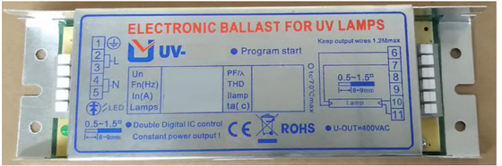 H Elektronische Ballast van de Vorm de Kiemdodende Lamp voor UVlampen 150W
