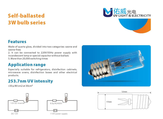 UV Ballast 12VDC Elektronische 3W ballast UV kleine kracht die bacteriën doodt