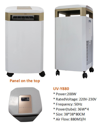 van de de Luchtdesinfectie van 200w 220V de UV van het de Zuiveringsinstallatiedoden Stroom van de de Virussen880m/h Lucht
